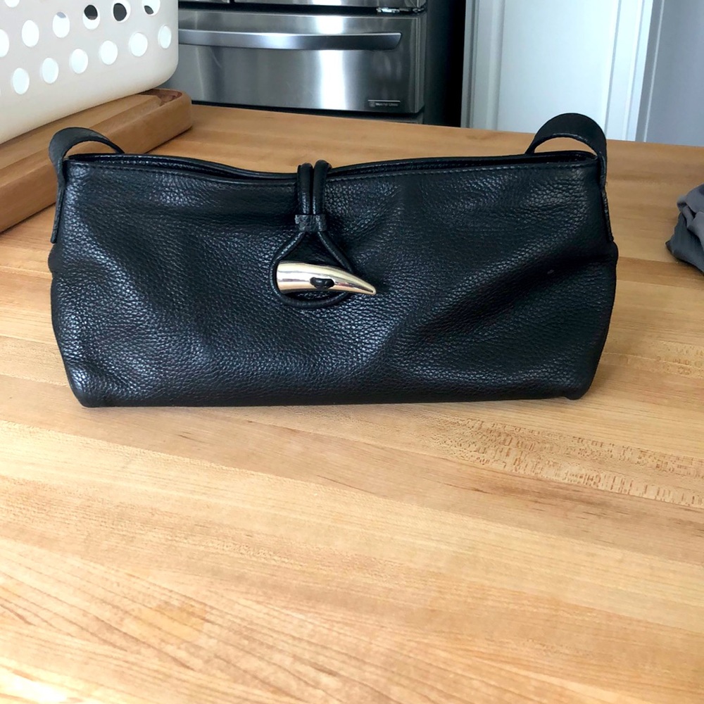 Black leather Burberry handbag